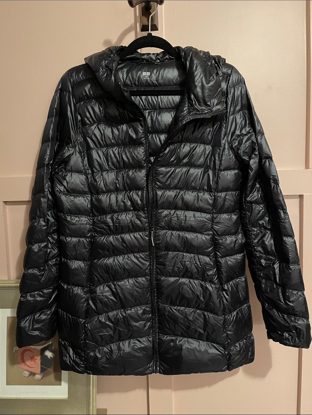 Uniqlo Black Quilted Hooded Puffer Jacket - Women